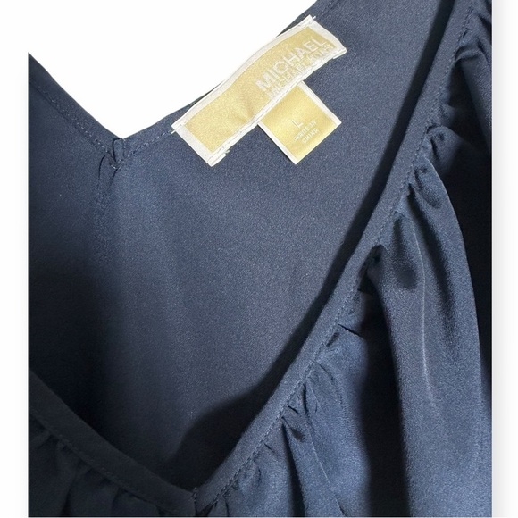 MICHAEL Michael Kors Navy Ruffle Top - Picture 2 of 6